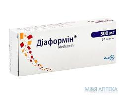 Діаформін табл. 500 мг №30