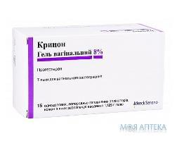 Кринон гель вагинал. 8 % аппликатор однодоз. №15 Кринон гель вагинал. 8 % аппликатор однодоз. №15