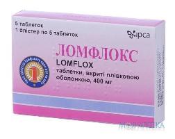 Ломфлокс табл. п/о 400 мг №5 IPCA (Индия)