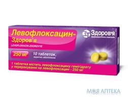 Левофлоксацин-Здоров`я табл. п/о 250 мг блистер №10