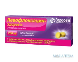 Левофлоксацин-Здоров`я табл. п/о 250 мг блистер №10