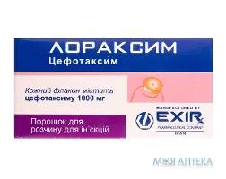 Лораксим пор. д/п ін. р-ну 1000 мг фл. №1