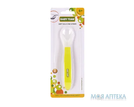 Ложка Baby Team (Бебі Тім) 6102 силіконова м`яка від 6 місяців 1 шт