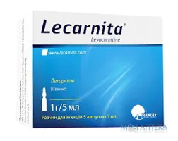 Лекарніта р-н д/ін`єкцій. 1 г/5 мл амп. 5 мл №5