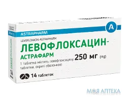 Левофлоксацин-Астрафарм табл. в/о 250 мг блістер №14