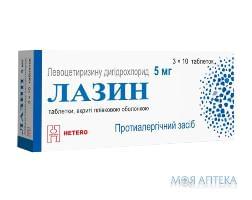 Лазин табл. в/плів. оболонкою 5 мг блістер №30