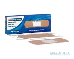 Family Plast Пластир Бактерицидний На Тканинній Основі 19 мм х 72 мм №10