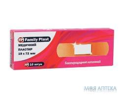 Family Plast Пластир Бактерицидний На Нетканій Основі 19 мм х 72 мм №10