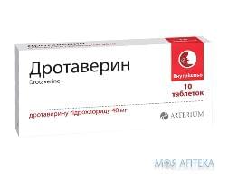 Дротаверин таблетки по 40 мг №10 (10х1)