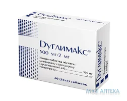 Дуглимакс таблетки (500 мг/2 мг) №60 (15х4)