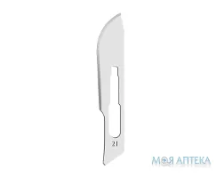 Лезо хірургічне Гранум із вуглецевої сталі стерильне 21 №1