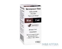 МЕТОТРЕКСАТ-ТЕВА раствор для инъекций 25 мг/мл фл. 2 мл №1