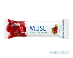 Батончик Мюсли в Йогурте 30 г, малина-брусниця