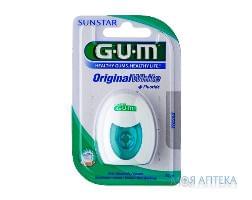 Зубная нить Gum Original White (Гам Ориджинал Вайт) вощеная с фторидом 30 м