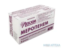 Меропенем пор. д/п ін. р-ну 1 г фл. у пачці №1