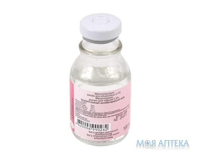 Метронидазол р-р д/инф. 0,5% бутылка 100 мл