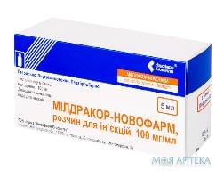 Милдракор-Новофарм р-р д/ин. 100 мг/мл фл. 5 мл №5