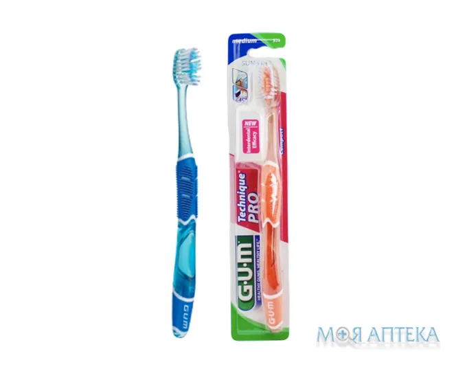 Зубна щітка Gum Technique Plus (Гам Технік Плюс) компактна середньо-м`яка 1 шт