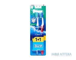 Зубная щетка ORAL-B эдвант 3DWhite 40 средняя 2 шт Зубная щетка ORAL-B эдвант 3DWhite 40 средняя 2 шт