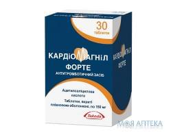 Кардіомагніл Форте таблетки, в/плів. обол., по 150 мг №30 у флак.