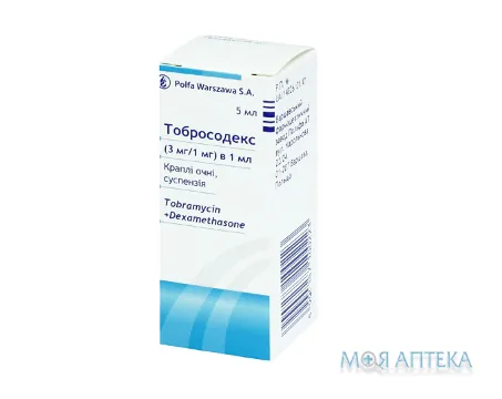Тобросодекс краплі оч., сусп., 3 мг/1 мг/1 мл по 5 мл у флак.-крап.