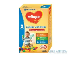 Суміш молочна Milupa 2 (Мілупа 2) для дітей від 6 до 12 місяців 600г