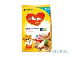 Каша Молочна Milupa (Мілупа) мультизлакова з грушею та сухариками 10 місяців, 210г