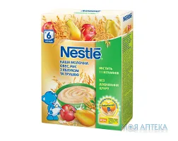 Каша Nestle (Нестле) Молочна рис, овес, яблуко та груша з 6 місяців, 200г
