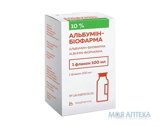 Альбумін-Біофарма розчин д/інф. 10 % по 100 мл у пляш..