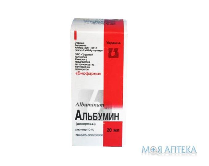 Альбумин-Биофарма раствор д / инф. 10% по 20 мл в бут.