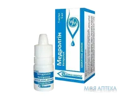 Медролгін краплі оч., р-н, 5 мг/мл по 5 мл у флак.-крап.