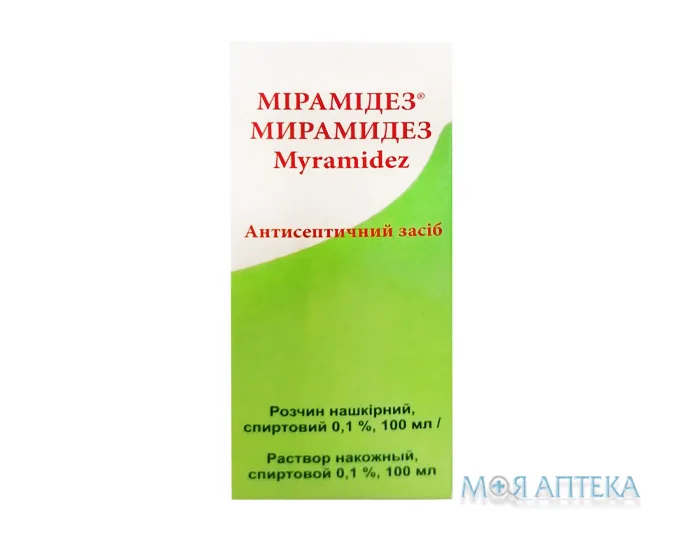Мірамідез р-н нашкірний спирт. 0,1% фл. 100 мл