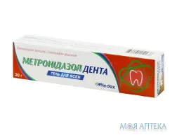 Метронідазол Дента гель д/ясен туба 20 г, в карт. коробці №1