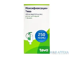 Моксифлоксацин-Тева р-н д/інф. 400 мг фл. 250 мл №1