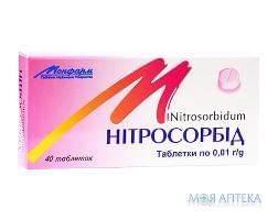 нитросорбид таб. 0,01 №40 (Монфарм)