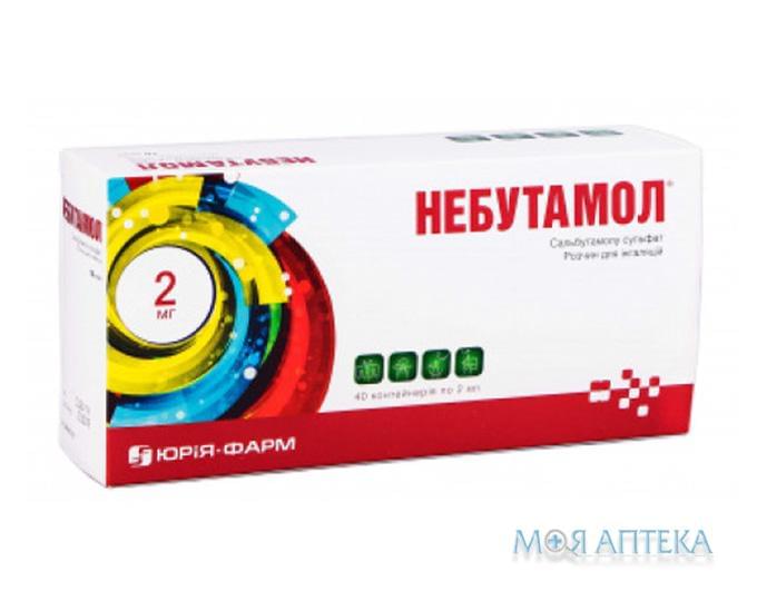 Небутамол р-р д/инг. 1 мг/мл контейнер однодозовые. 2 мл №40