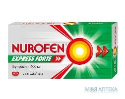 Нурофєн експрес форте капсули м’як. по 400 мг №10 у бліс.