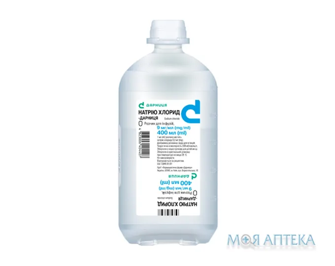 Натрію Хлорид-Дарниця р-н д/інф. 9 мг/мл фл. 400 мл