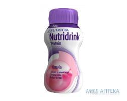 Пищевой продукт для специального диетического употребления Нутриция Nutridrink Protein (Нутридринк Протеин) со вкусом клубники по 125 мл 4 флакона