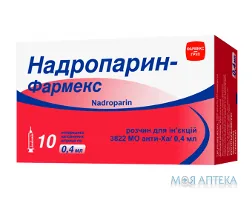 Надропарин-Фармекс р-н д/ін. 3800 анти-Ха МО шприц 0,4 мл, контурн. чарунк. уп., пачка №10