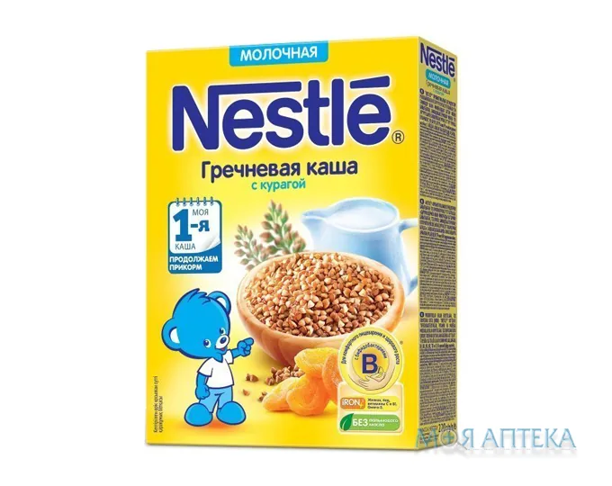 Каша Nestle (Нестле) Молочна гречана з курагою з 5 місяців, 250г
