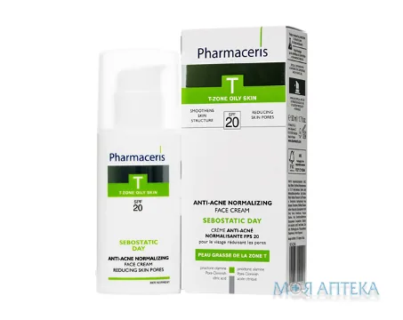 Pharmaceris T Sebostatic Day (Фармацеріс Т Себостатік День) Нормалізуючий матуючий крем для обличчя, SPF 20, 50 мл