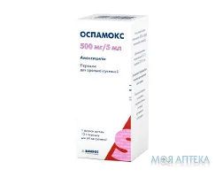 Оспамокс пор. д/орал. сусп. 500 мг/5 мл фл. 12 г, д/п 60 мл сусп. №1