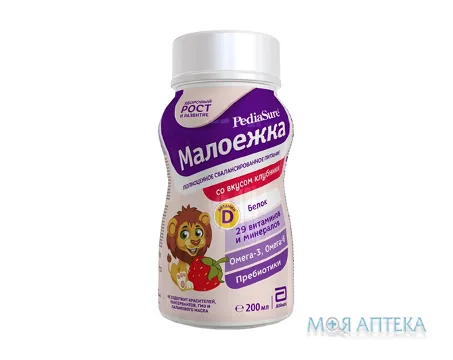 Готовий Напій Педіашур (PediaSure) Малоїжка 200 мл, зі смаком полуниці