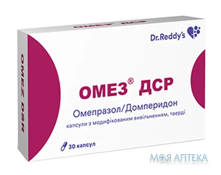 Омез Дср капсули тв. з модиф. вивіл. №30 (10х3)