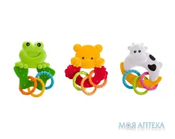 Брязкальце 56/128, корівка, жабка, мишка