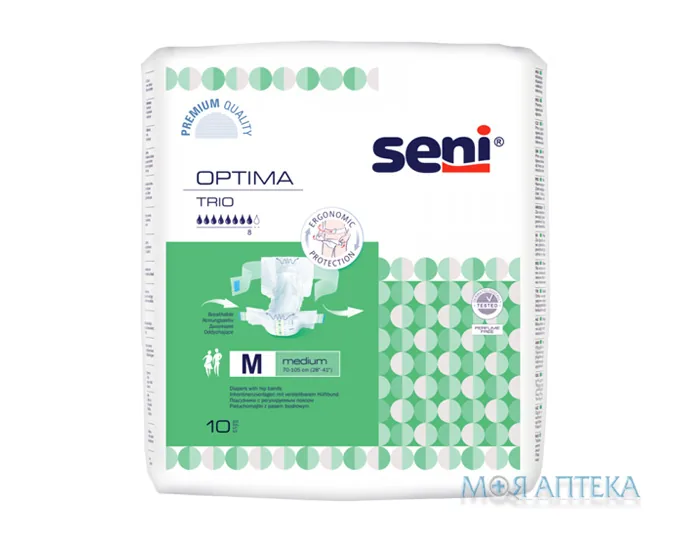 Seni (Сені) Підгузки для дорослих Super Trio Medium №10