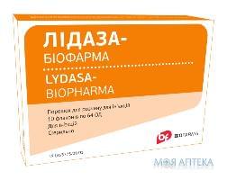Лидаза-Биофарма порошок для р-на д / ин. по 64 ед в амп. №10