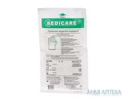 Рукавички хірургічні поліізопренові Стер. Medicare розмір 6, з пудрою, текстуровані