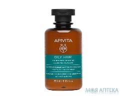 Шампунь для жирных волос APIVITA (Апивита) OILY HAIR с мятой и прополисом 250 мл